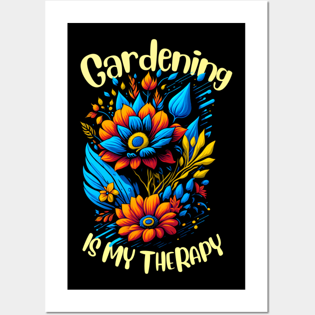 Gardening is my therapy Wall Art by T-shirt US